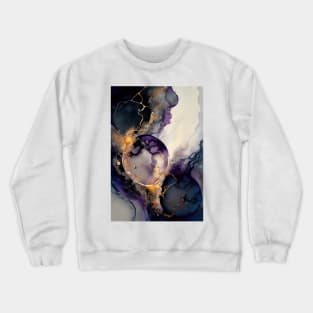 Purple Globe - Abstract Alcohol Ink Resin Art Crewneck Sweatshirt